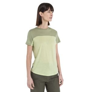 Dámské merino triko krátký rukáv ICEBREAKER Wmns Merino 125 Cool-Lite™ Sphere III SS Tee Colour Block, Glazen/Lichen/Cb velikost: XL