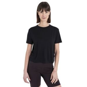 Dámské merino triko krátký rukáv ICEBREAKER Wmns Merino 150 Tech Lite III SS Crop Tee, Black velikost: M