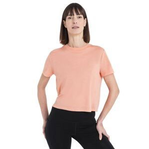 Dámské merino triko krátký rukáv ICEBREAKER Wmns Merino 150 Tech Lite III SS Crop Tee, Glow velikost: L