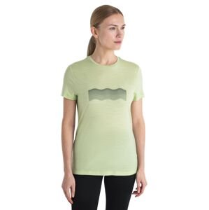 Dámské merino triko krátký rukáv ICEBREAKER Wmns Merino 150 Tech Lite III SS Tee Contour Waves, Glazen velikost: M