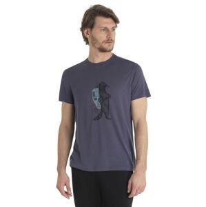 Pánské merino triko krátký rukáv ICEBREAKER Mens Merino Core SS Tee Waschbar Wandering, Graphite velikost: XXL