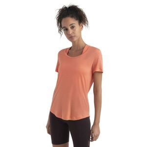 Dámské merino triko krátký rukáv ICEBREAKER Wmns Merino 125 Cool-Lite™ Sphere III SS Scoop Tee, Tang velikost: S