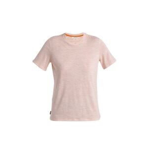 Dámské merino triko krátký rukáv ICEBREAKER Wmns Merino Linen SS Tee Stripe, Snow/Glow velikost: M