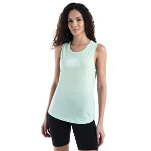 Dámské merino tílko ICEBREAKER Wmns Merino 125 Cool-Lite™ Sphere III Tank Summer Shine, Glass velikost: L