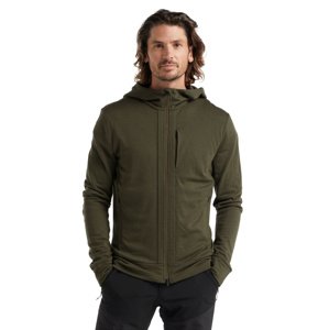 Pánská mikina ICEBREAKER Mens Quantum III LS Zip Hood, Loden velikost: S