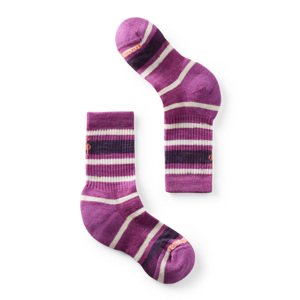 Smartwool K HIKE LIGHT CUSHION STRIPED CREW meadow mauve Velikost: M dětské ponožky