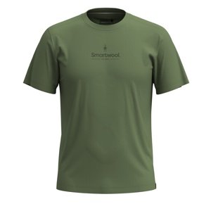 Smartwool LOGO GRAPHIC SHORT SLEEVE TEE SLIM FIT fern green Velikost: S tričko