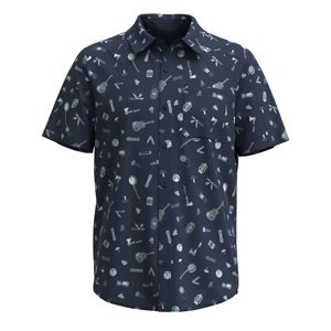 Smartwool M EVERYDAY SHORT SLEEVE BUTTON DOWN deep navy gone camping Velikost: L pánská košile