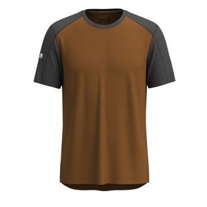 Smartwool M ULTRALITE MOUNTAIN BIKE SS TEE fox brown-charcoal Velikost: XL pánské tričko