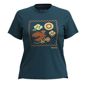 Smartwool W GUARDIAN OF THE SKIES GRAPHIC SS TEE twilight blue Velikost: L dámské tričko