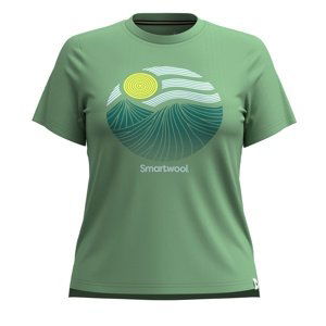 Smartwool W HORIZON VIEW GRAPHIC SHORT SLEEVE honey dew Velikost: L dámské tričko