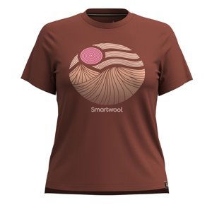 Smartwool W HORIZON VIEW GRAPHIC SHORT SLEEVE pecan brown Velikost: M dámské tričko