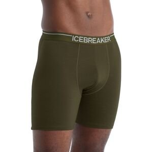 Pánské merino boxerky ICEBREAKER Mens Anatomica Long Boxers, Loden velikost: L