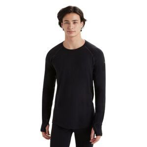 Pánské triko ICEBREAKER Mens 200 Zone LS Crewe, Jet Heather/Black velikost: S