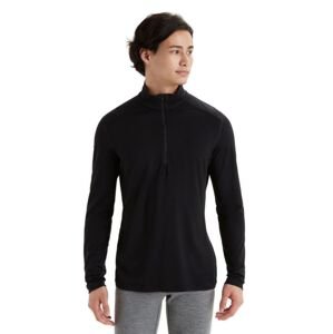 Pánské triko ICEBREAKER Mens 200 Oasis LS Half Zip, Black velikost: L