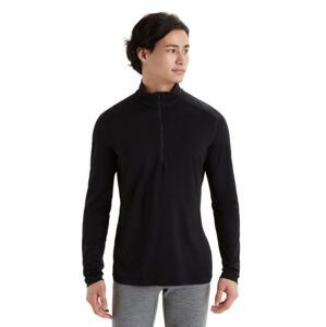 Pánské triko ICEBREAKER Mens 200 Oasis LS Half Zip, Black velikost: S