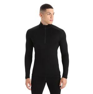 Pánské triko ICEBREAKER Mens 260 Tech LS Half Zip, Black velikost: M