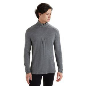 Pánské triko ICEBREAKER Mens 260 Tech LS Half Zip, Gritstone Heather velikost: XXL