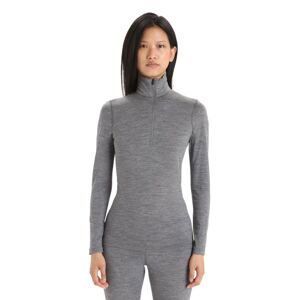 Dámské triko ICEBREAKER Wmns 200 Oasis LS Half Zip, Gritstone Heather velikost: XS