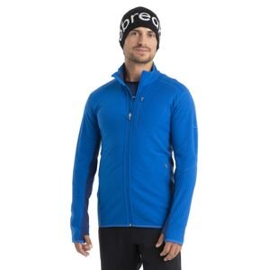 Pánská merino mikina, zip ICEBREAKER Mens Descender LS Zip, Lazurite/Royal Navy velikost: M