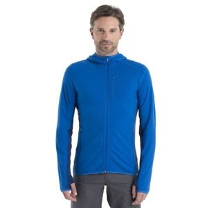 Pánská merino mikina s kapucí, zip ICEBREAKER Mens Descender LS Zip Hood, Lazurite/Royal Navy velikost: XL