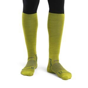 Pánské merino ponožky ICEBREAKER Mens Ski+ Ultralight OTC, Bio Lime/Loden/Lazurite velikost: 44,5-46,5 (L)