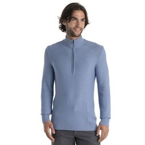 Pánský merino svetr ICEBREAKER Mens Waypoint LS Half Zip, Kyanite velikost: L