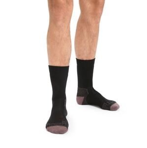 Pánské merino ponožky ICEBREAKER Mens Hike+ Medium Crew, Black/Mink/Monsoon velikost: 42-44 (M)