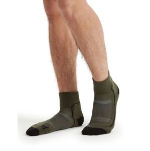 Pánské merino ponožky ICEBREAKER Mens Hike+ Light Mini, Loden/Blk/Gritstone Heather velikost: 47-49 (XL)