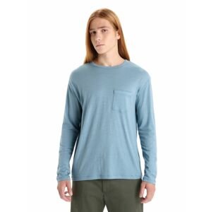 ICEBREAKER Mens Granary LS Pocket Tee, Astral Blue velikost: M