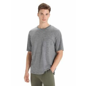 Pánské triko krátký rukáv ICEBREAKER Mens Granary SS Pocket Tee, Gritstone Heather velikost: L