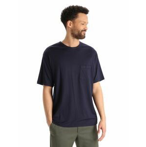 Pánské triko krátký rukáv ICEBREAKER Mens Granary SS Pocket Tee, Midnight Navy velikost: L