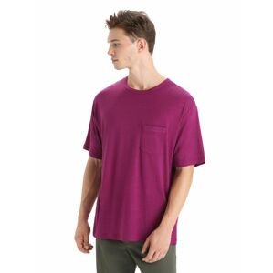 ICEBREAKER Mens Granary SS Pocket Tee, Go Berry velikost: L