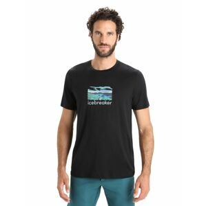 ICEBREAKER Mens Tech Lite II SS Tee Trailhead, Black velikost: S