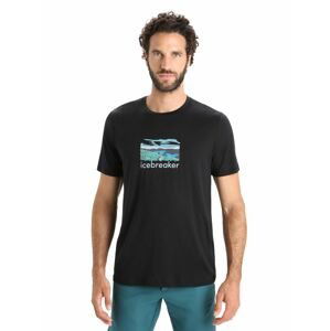 ICEBREAKER Mens Tech Lite II SS Tee Trailhead, Black velikost: XXL