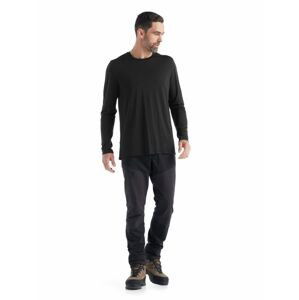 Pánské merino triko dlouhý rukáv ICEBREAKER Mens Sphere II LS Tee, Black velikost: XS