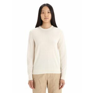 ICEBREAKER Wmns Wilcox LS Sweater, Chalk velikost: L