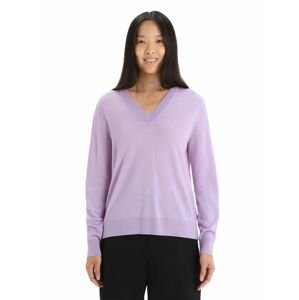 ICEBREAKER Wmns Wilcox LS V Sweater, Purple Haze velikost: M