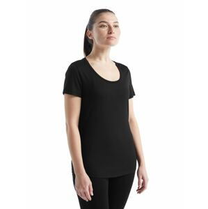 Dámské merino triko krátký rukáv ICEBREAKER Wmns Sphere II SS Scoop Tee, Black velikost: M