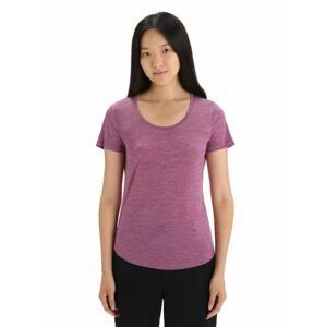 Dámské merino triko krátký rukáv ICEBREAKER Wmns Sphere II SS Scoop Tee, Go Berry Heather velikost: M