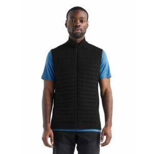 Pánská merino vesta ICEBREAKER Mens ZoneKnit Insulated Vest, Black velikost: S