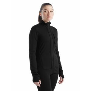 Dámská merino mikina ICEBREAKER Wmns Quantum III LS Zip, Black velikost: L