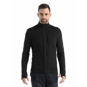 Pánská merino mikina s kapucí, zip ICEBREAKER Mens Quantum III LS Zip, Black velikost: S