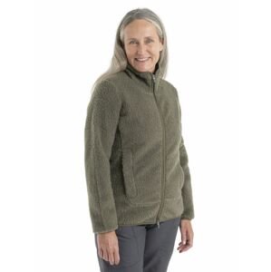 ICEBREAKER Wmns RealFleece High Pile LS Zip, Loden velikost: XS