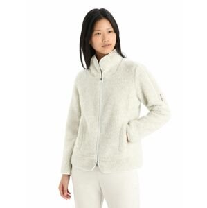 ICEBREAKER Wmns RealFleece™ Sherpa LS Zip, Ecru Heather/Snow velikost: L