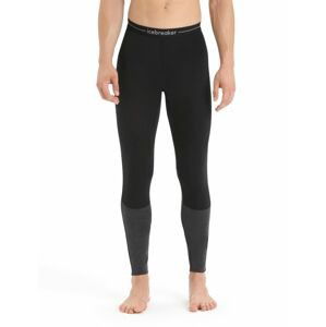 Pánské merino kalhoty ICEBREAKER Mens 125 ZoneKnit Leggings, Black/Jet Heather velikost: M