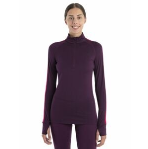 ICEBREAKER Wmns Merino ZoneKnit 200 LS Half Zip, Nightshade/Electronpnk velikost: S