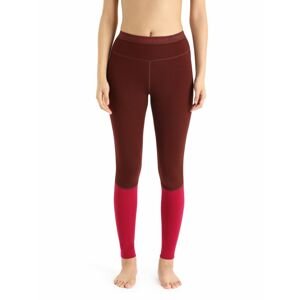 Dámské spodky ICEBREAKER Wmns ZoneKnit™ 260 Leggings, Espresso/Cherry/Cb velikost: XL