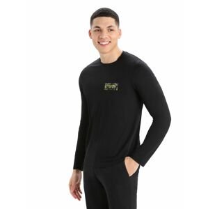 Pánské triko dlouhý rukáv ICEBREAKER Mens Tech Lite II LS Tee Summit Tread, Black velikost: L