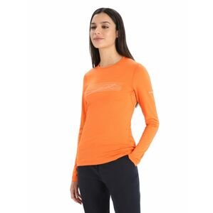 Dámské triko dlouhý rukáv ICEBREAKER Wmns 200 Oasis LS Crewe Ski Stripes, Flash velikost: M